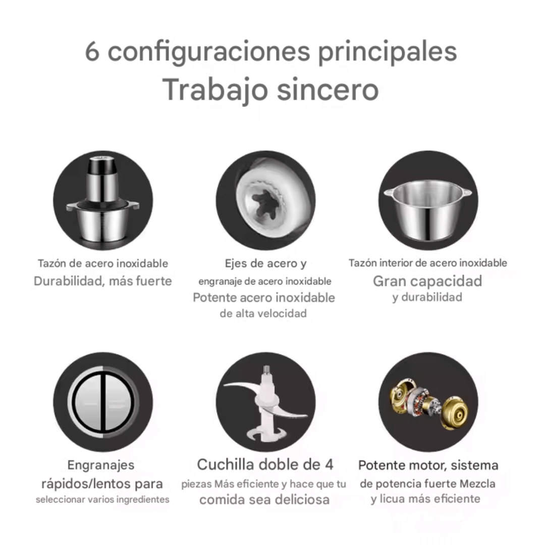 EFICIENTE PROCESADOR POTENTE DE ALIMENTOS