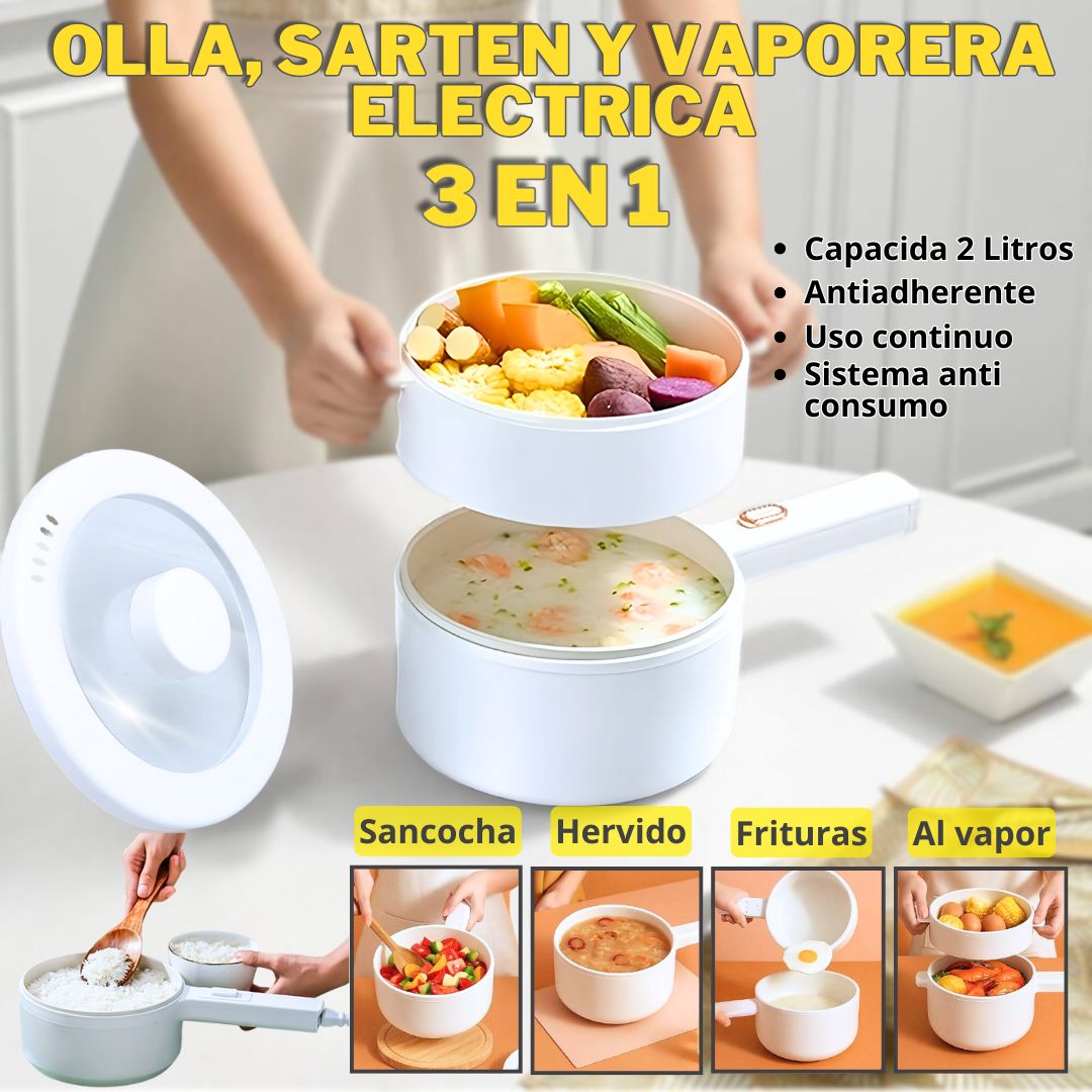 Olla Eléctrica 3en1 Multifuncional