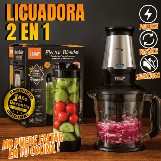LICUADORA PROCESADORA 2 EN 1 POTENTE