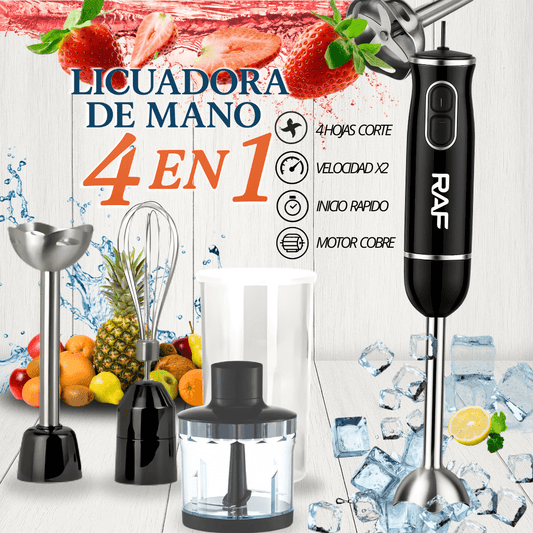POTENTE LICUADORA DE MANO 4 EN 1