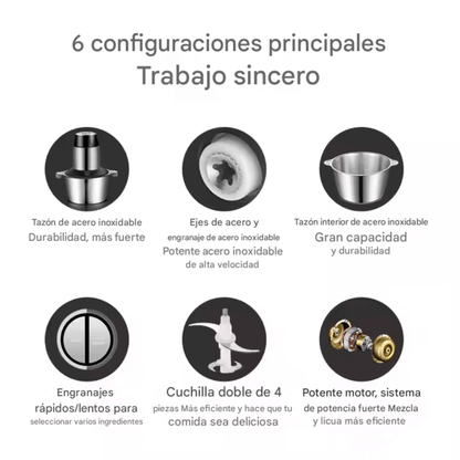 EFICIENTE PROCESADOR POTENTE DE ALIMENTOS