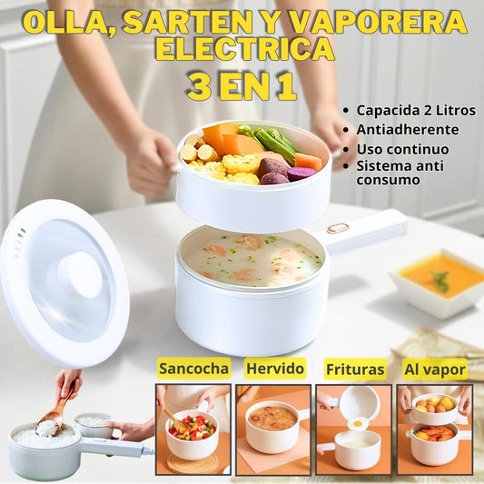 Olla Eléctrica 3en1 Multifuncional